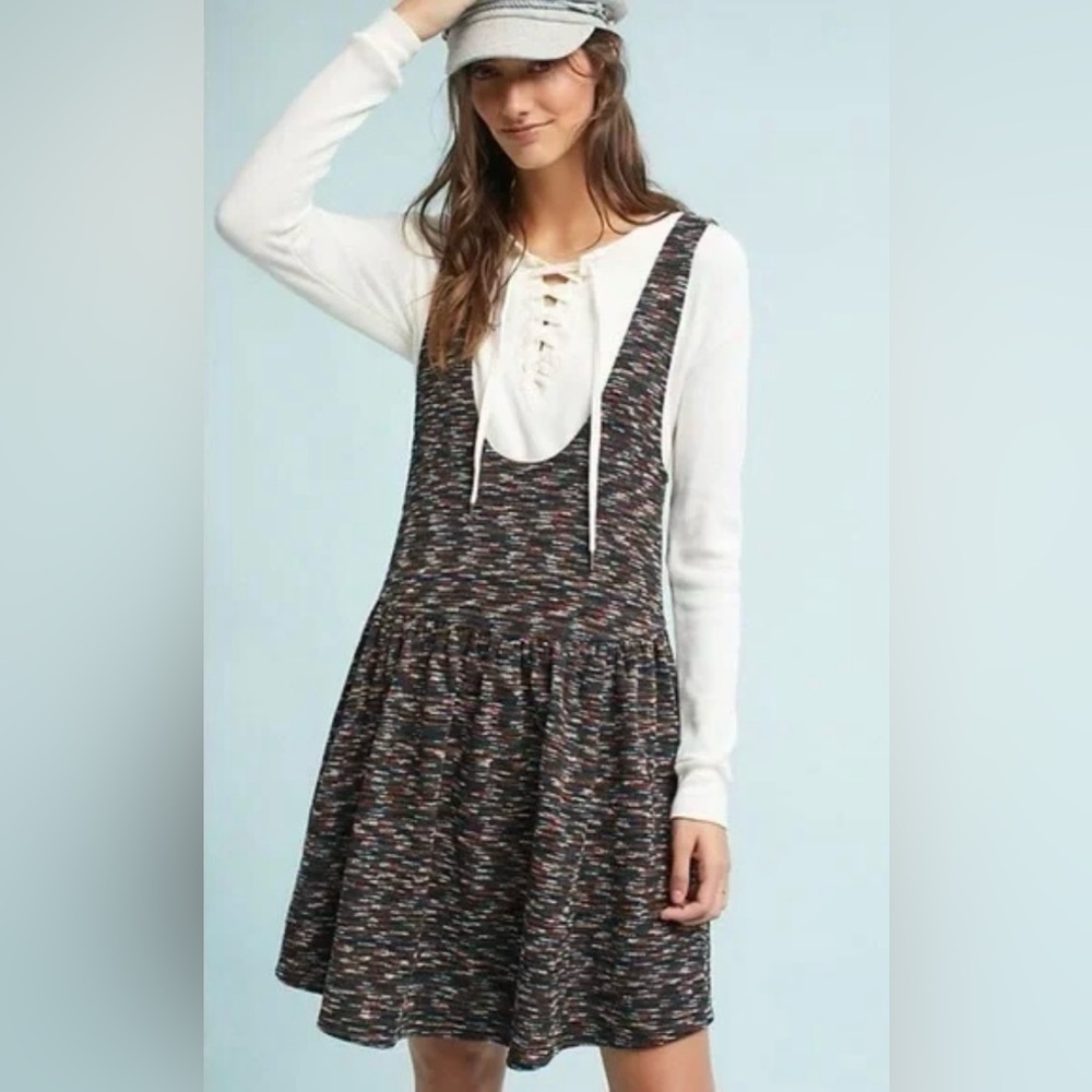 Anthropologie Maeve Jumper Multicolor Knit Dress Sleeveless Size XL